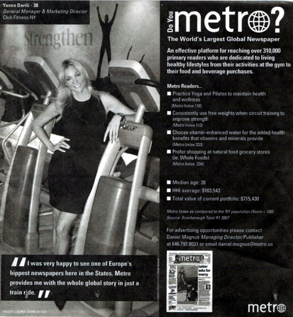Metro Newspaper New York 2007